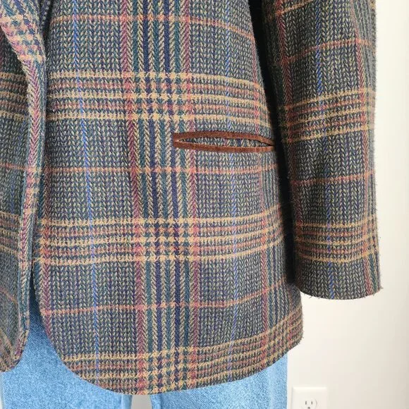 Vintage Plaid Blazer Size: 14P - Picture 11 of 16